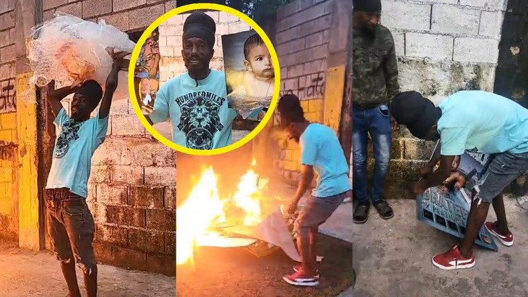 Video: Sizzla Burns And Destroys DJ Khaled Platinum Plaques 12/8/2022