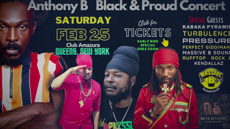 Various Videos: Anthony B - Black & Proud Concert New York 2023