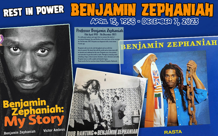 Rest In Power Benjamin Zephaniah (April 15, 1958 - December 7, 2023)