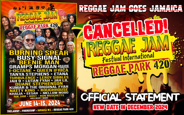 Reggae Jam Festival In Jamaica Cancelled! New Date In December 2024