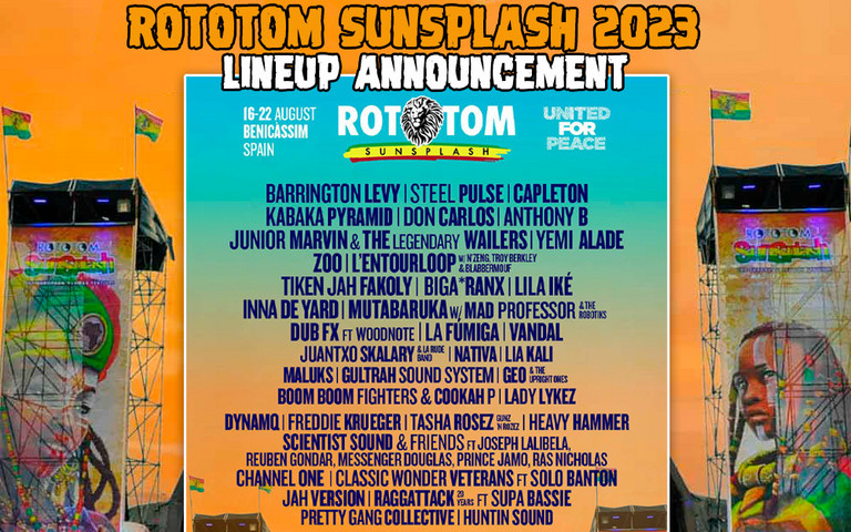 Rototom Sunsplash 2023 - Lineup Announcement