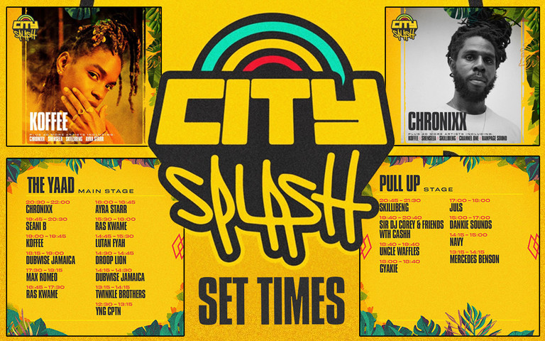 City Splash 2023 - Running Order & Set Times