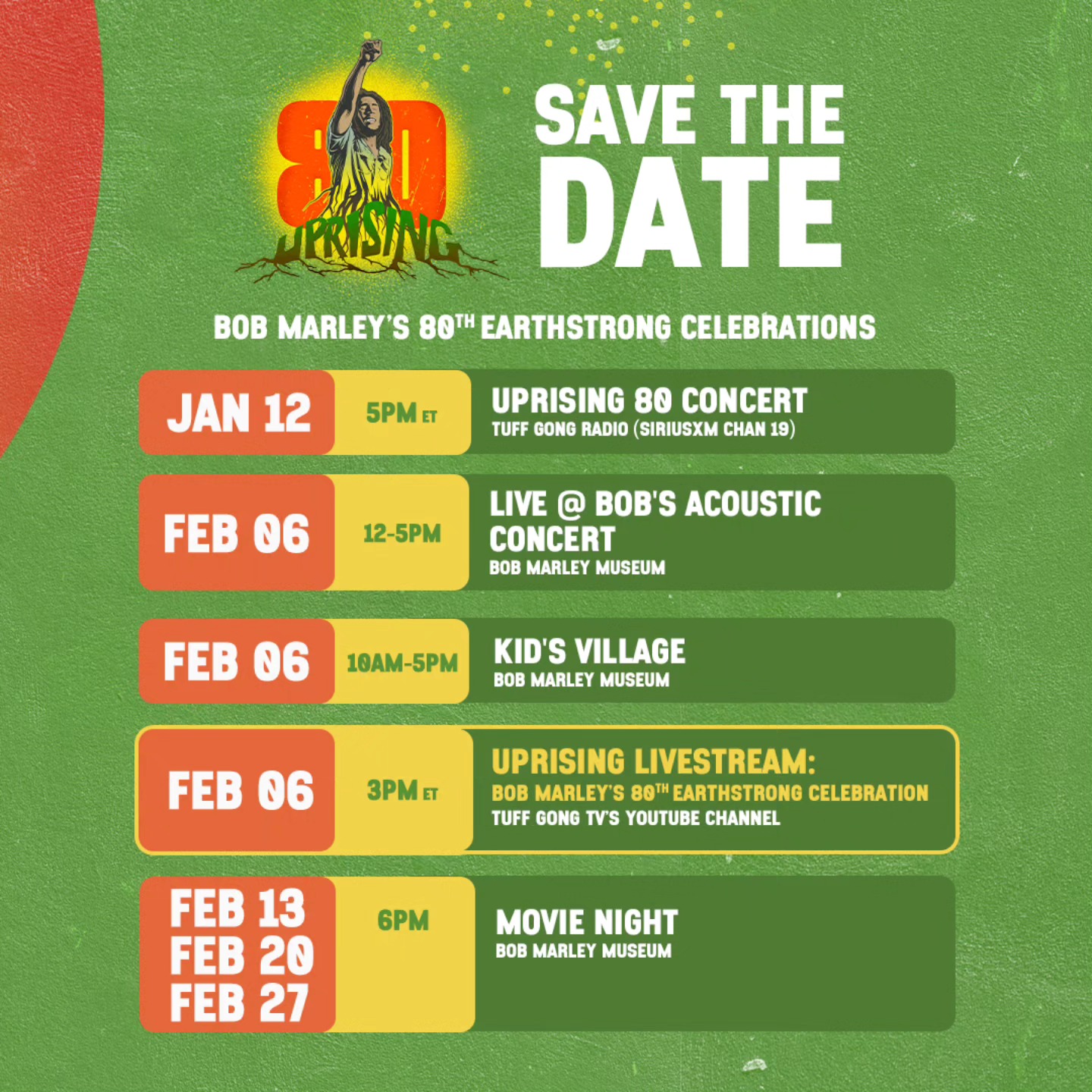 Bob Marley's 80th Earthstrong Celebration 2025