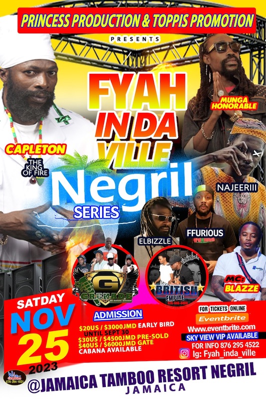 Fyah In Da Ville - Negril Series 2023