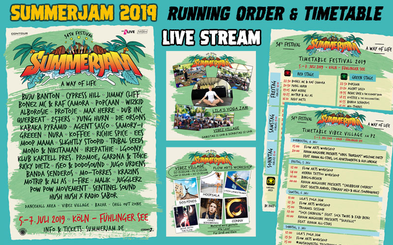 SummerJam 2019 - Running Order, Timetable & Live Stream