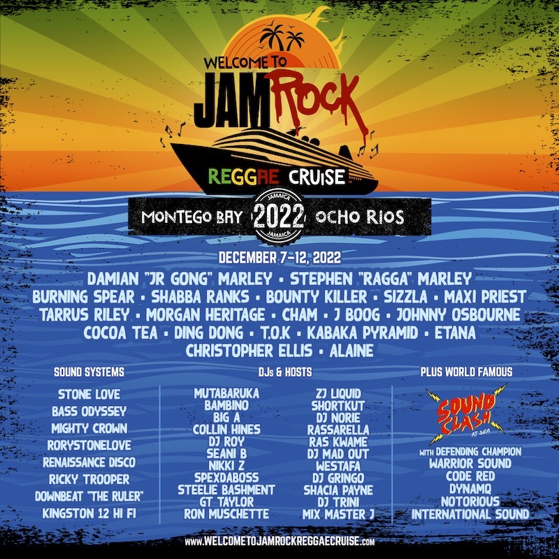 To Jamrock Reggae Cruise 2022