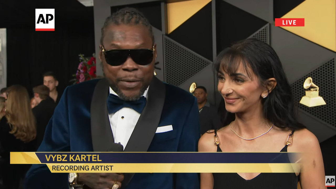 Vybz Kartel - Red Carpet Interview @ GRAMMYs 2025 [2/2/2025]