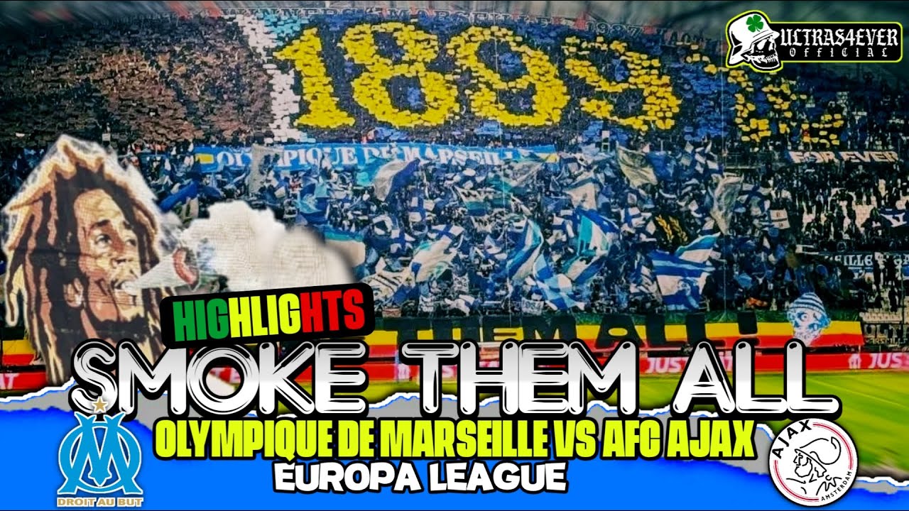 Video: Bob Marley Tifo @ Olympique Marseille vs. Ajax Amsterdam - Europe  League 2023 11/30/2023