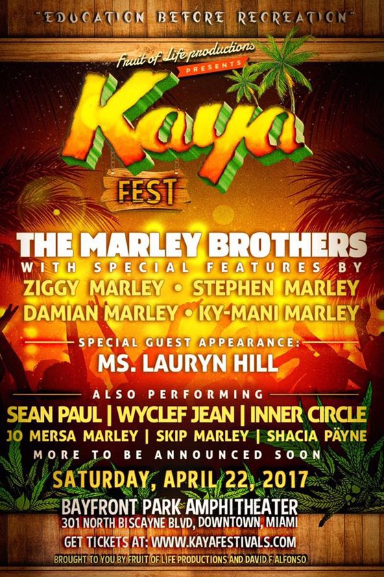 Photos Marley Brothers in Miami, FL Kaya Fest 2017 4/22/2017